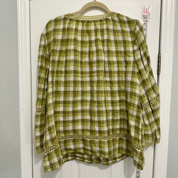 Chicos crochet Gingham Boho Blouse XL 3 - Picture 5 of 8